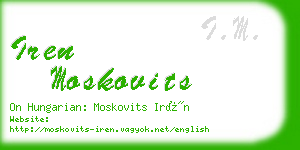 iren moskovits business card